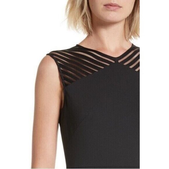 BNWT TED BAKER LONDON LUCETTE MESH DETAIL BODYCON DRESS black - Picture 7 of 16